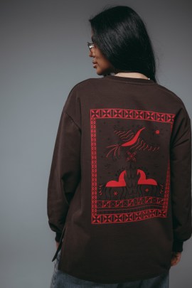 Русь свитшот женский (шоколад)