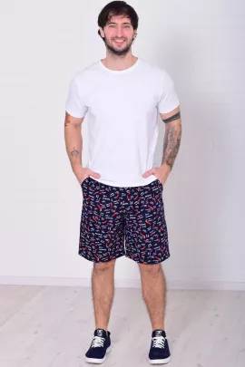 Шорты мужские 9-173к (синий перчик)