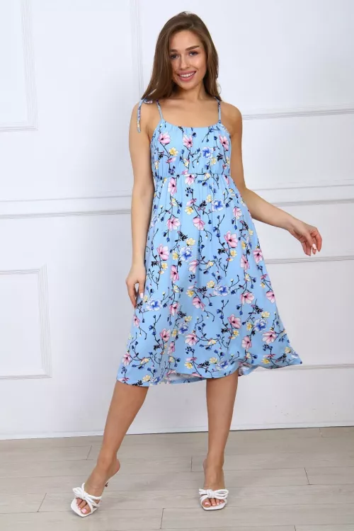 Сарафан 38219 голубой последний размер