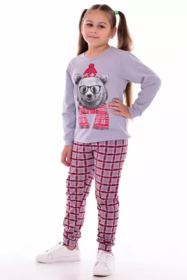 Пижама детская 7-294 (серый) Мишка в шапке