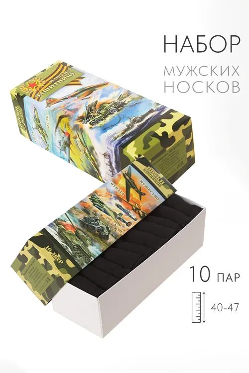 Носки мужские Армейские (набор 10 пар)
