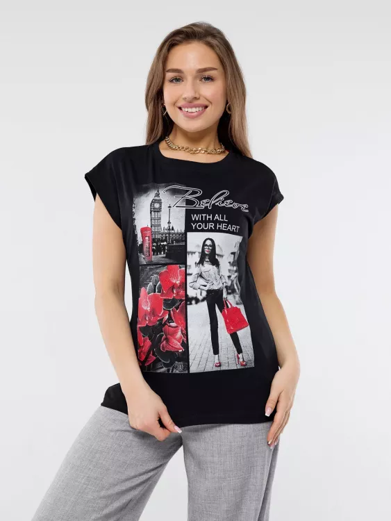 Футболка Лондон черный последний размер