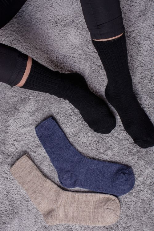 Носки мужские 24901 шерстяные черный последний размер