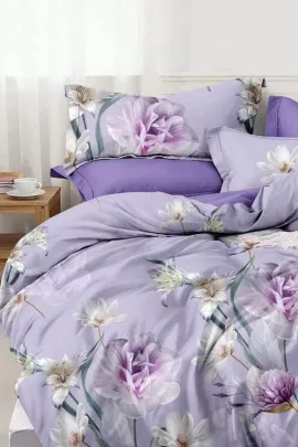 Постельное белье поплин эксклюзив на молнии - Лиловая фантазия