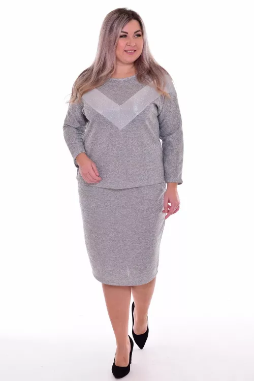 *Костюм женский Ф-5-014л (серый меланж)