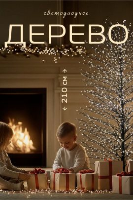 Светодиодное новогоднее дерево (210x100)