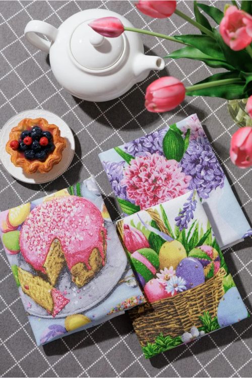 Пасха набор кухонных полотенец 3шт