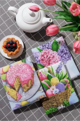 Пасха набор кухонных полотенец 3шт