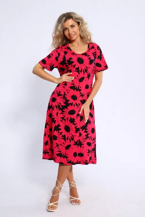 Платье 13231 малиновый последний размер