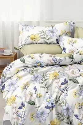 Постельное белье поплин эксклюзив на молнии - Цветочные мотивы