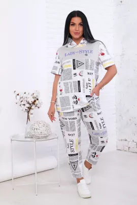 Костюм женский с брюками 637056