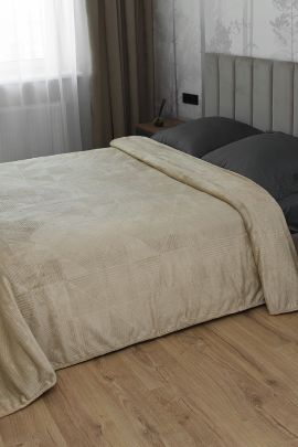 Графика(беж) плед велсофт