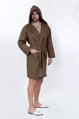 Халат запашной с капюшоном (коричневый) 012 S/M 44-46 012 S/M